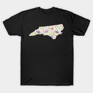 North Carolina Silhouette Florals T-Shirt